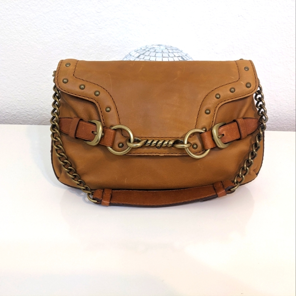 Stunning rare brown leather Michael kors small shoulder bag.